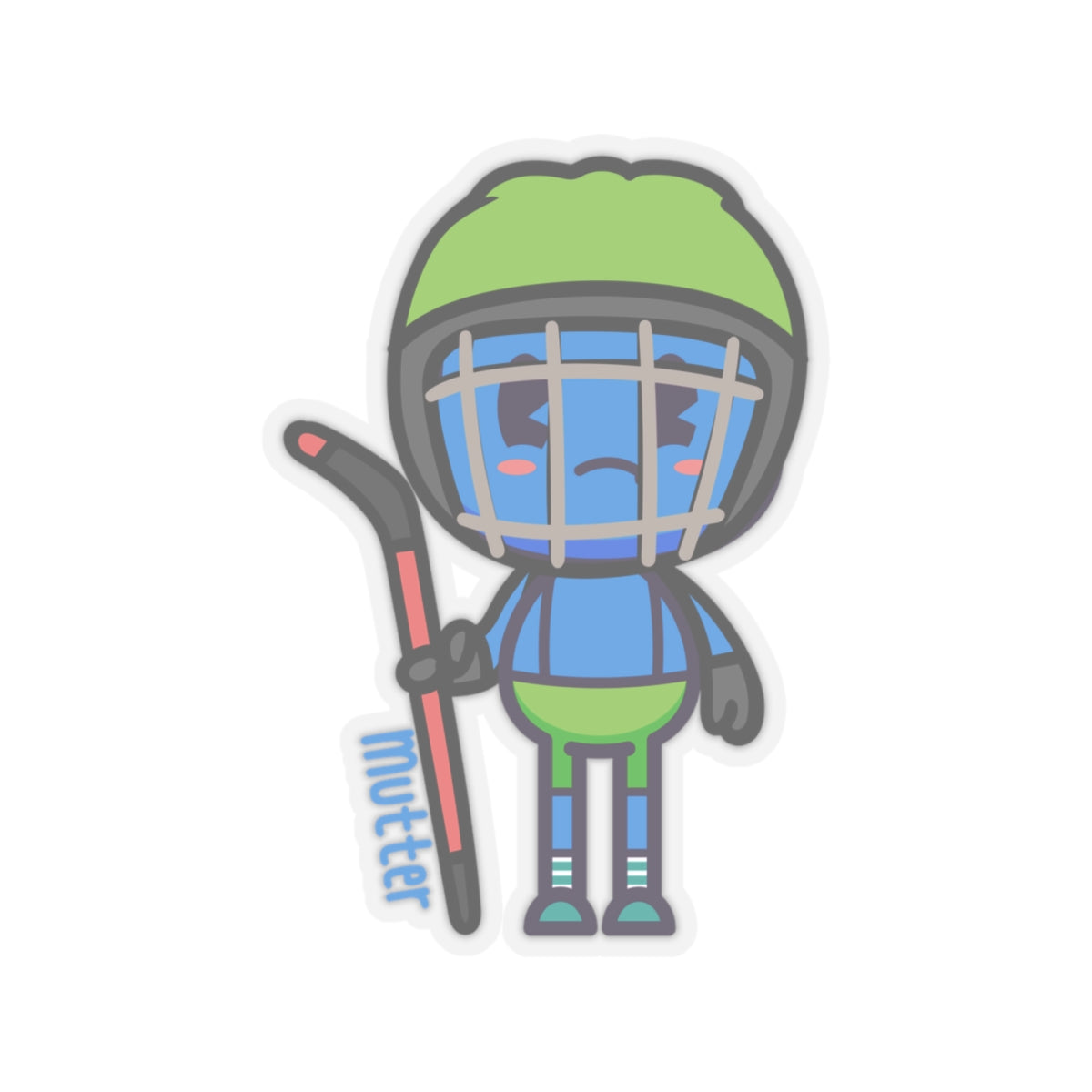 Character Sticker - Mutter Plays Hockey