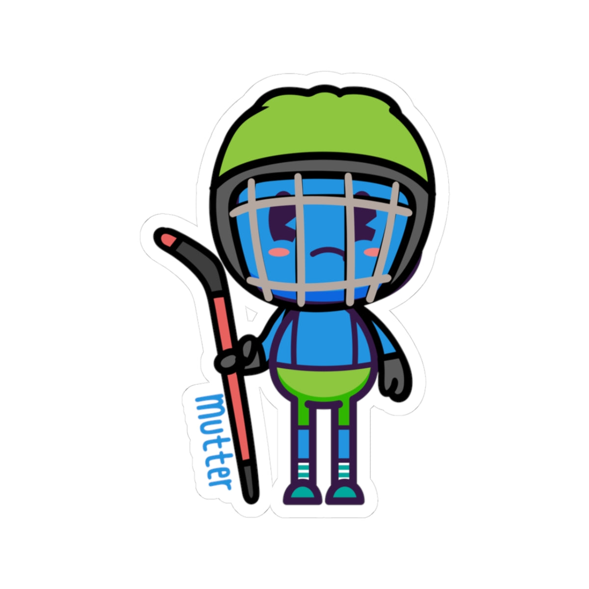 Character Sticker - Mutter Plays Hockey
