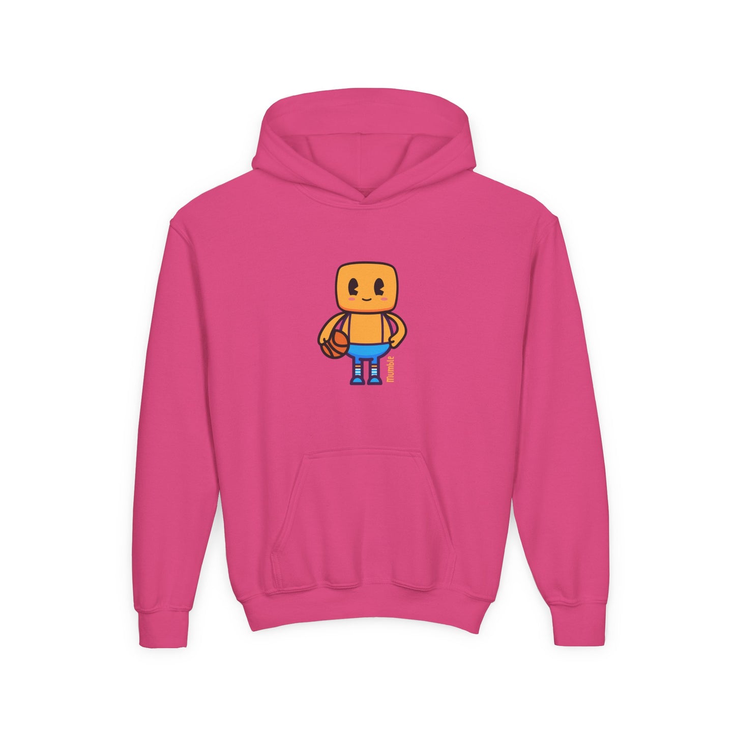 Mumble Shoots Hoops Youth Hoodie – Fun Character Sports Sweatshirt for Basketball Kids
