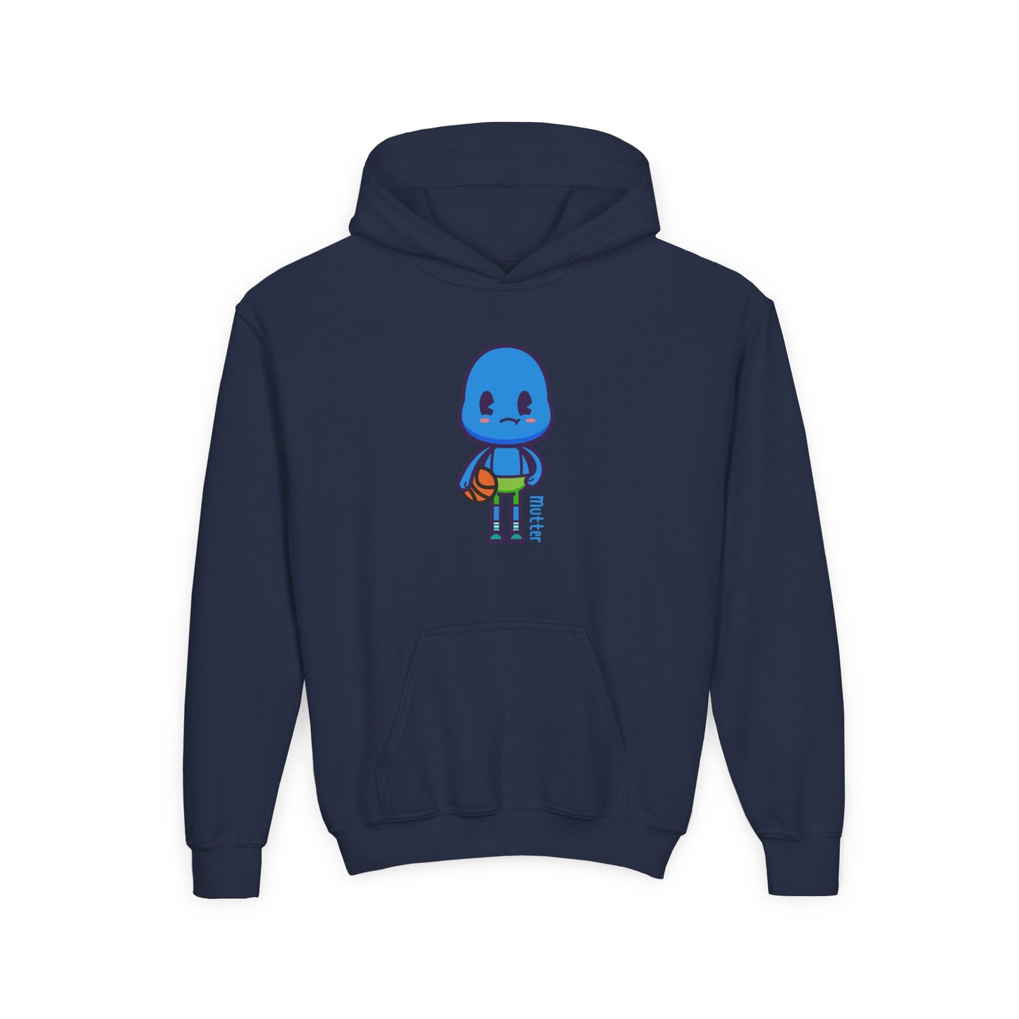 Mutter Shoots Hoops Youth Hoodie – Fun Character Sports Sweatshirt for Basketball Kids