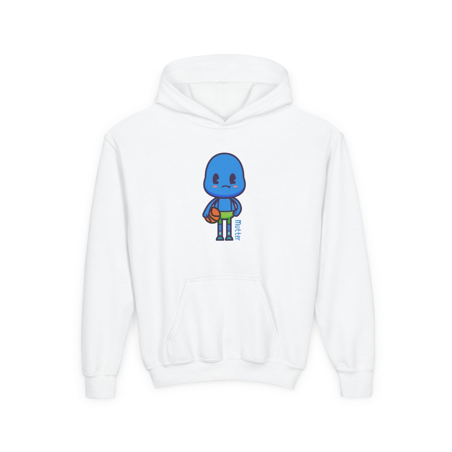 Mutter Shoots Hoops Youth Hoodie – Fun Character Sports Sweatshirt for Basketball Kids