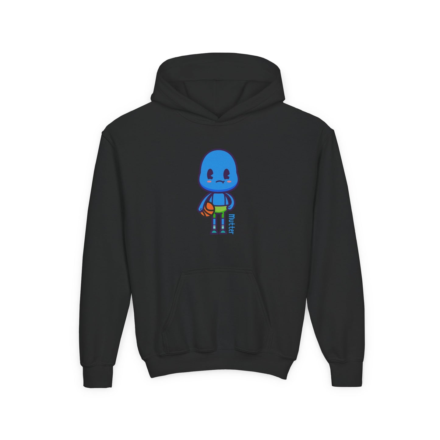 Mutter Shoots Hoops Youth Hoodie – Fun Character Sports Sweatshirt for Basketball Kids