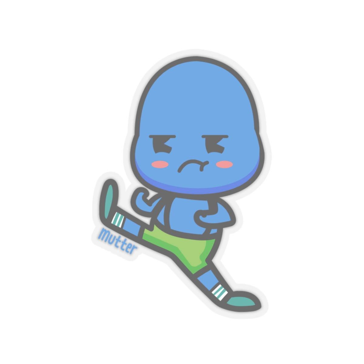Character Sticker - Mutter Kicking