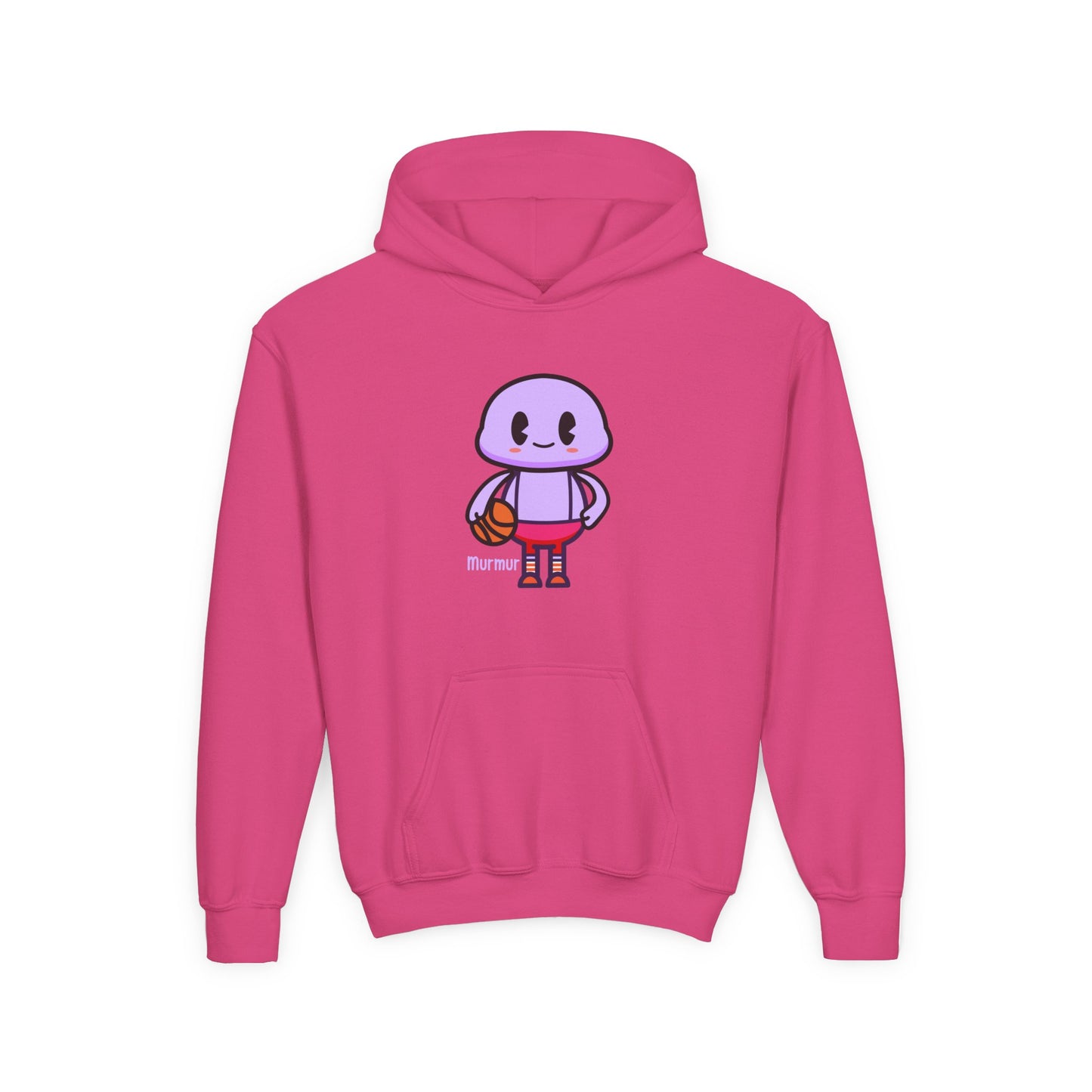 Murmur Shoots Hoops Youth Hoodie – Fun Character Sports Sweatshirt for Basketball Kids