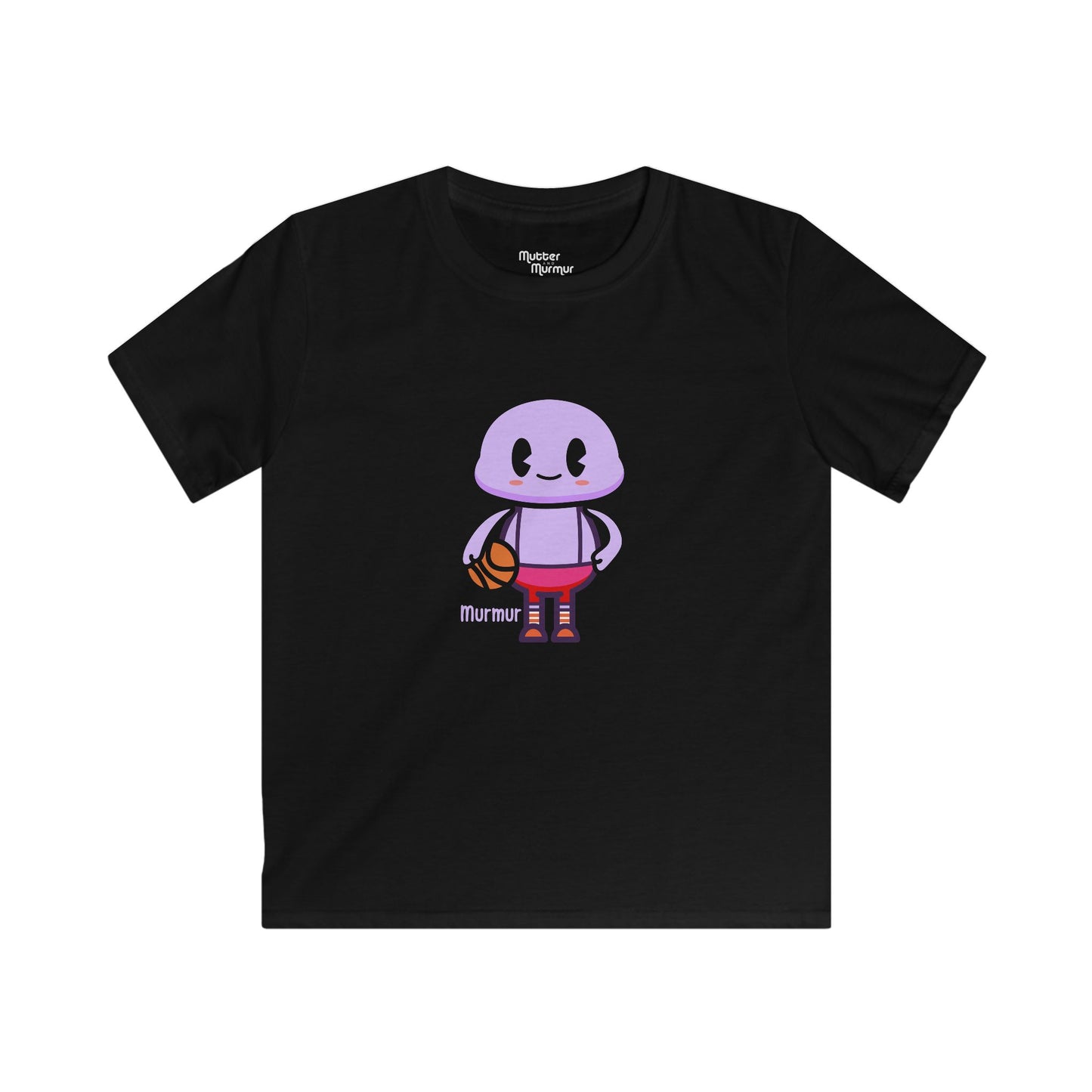 Murmur “Hoops” Youth Tee – Basketball Game Time Kids Shirt
