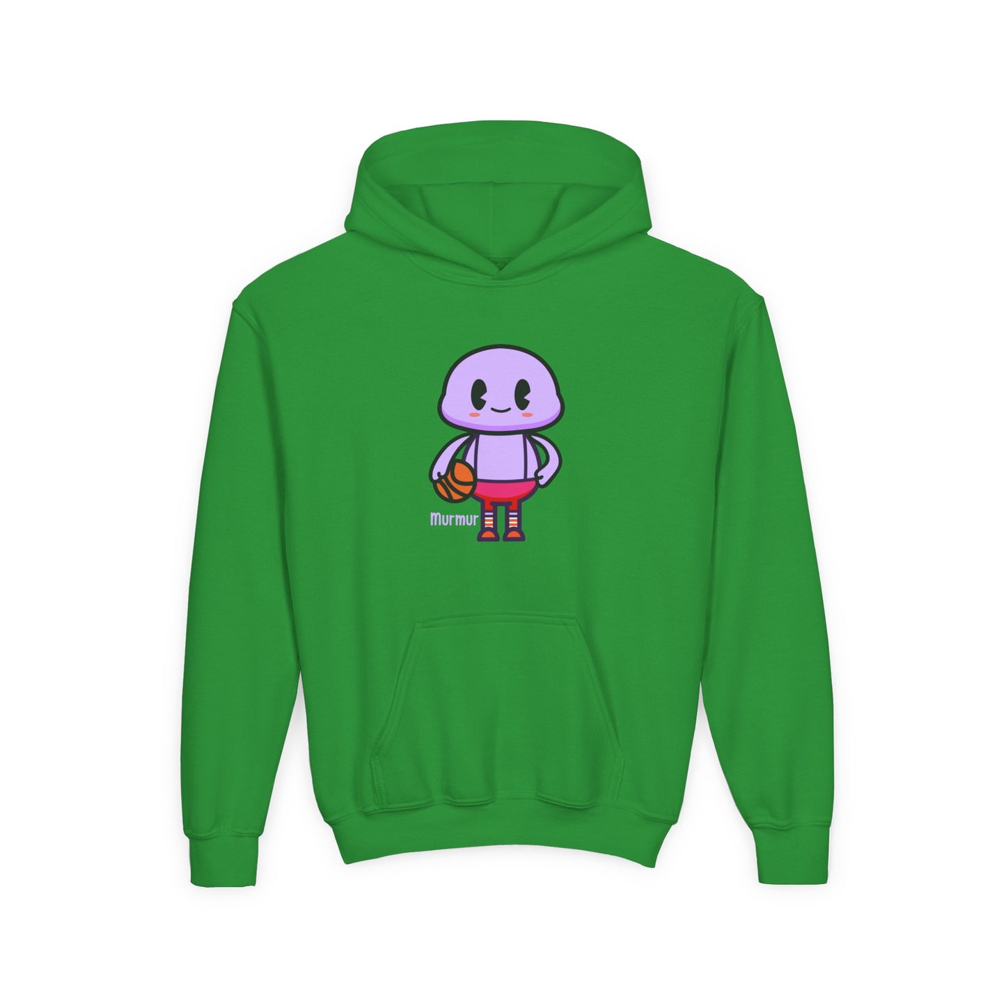 Murmur Shoots Hoops Youth Hoodie – Fun Character Sports Sweatshirt for Basketball Kids
