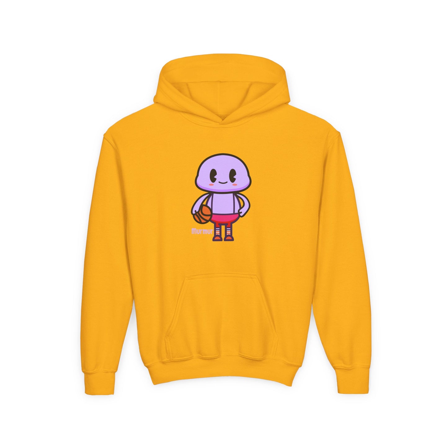 Murmur Shoots Hoops Youth Hoodie – Fun Character Sports Sweatshirt for Basketball Kids