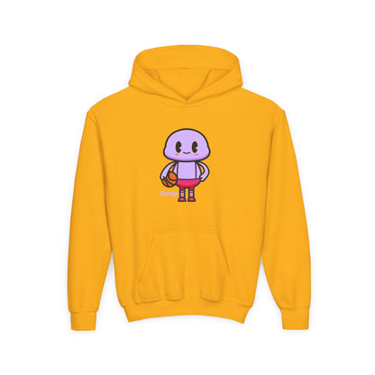 Murmur Shoots Hoops Youth Hoodie – Fun Character Sports Sweatshirt for Basketball Kids