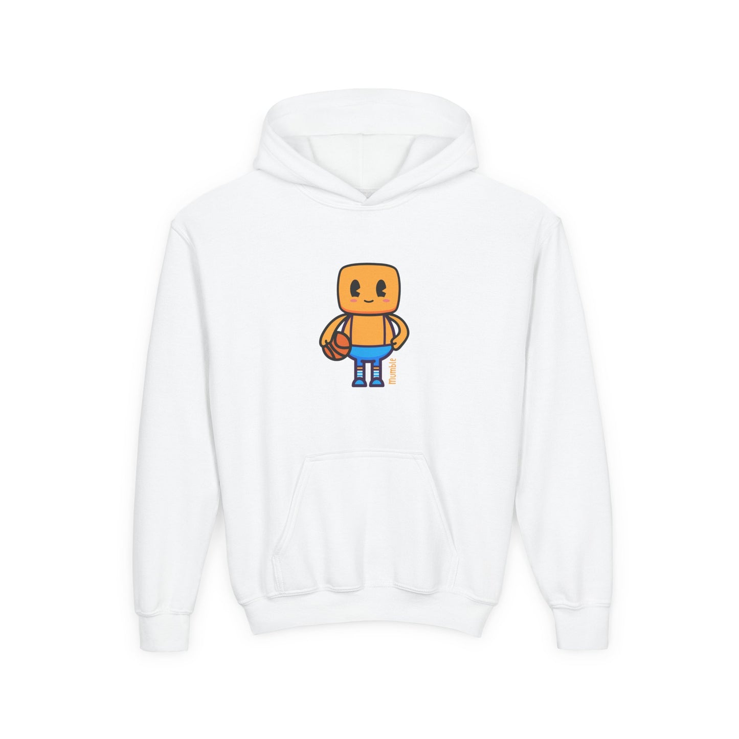 Mumble Shoots Hoops Youth Hoodie – Fun Character Sports Sweatshirt for Basketball Kids