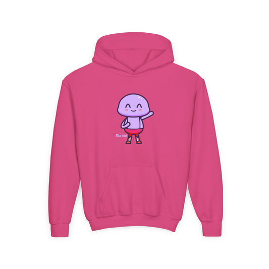 Murmur Waving Hello Youth Hoodie – Fun Character Sweatshirt for Kids