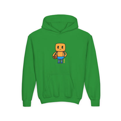 Mumble Shoots Hoops Youth Hoodie – Fun Character Sports Sweatshirt for Basketball Kids