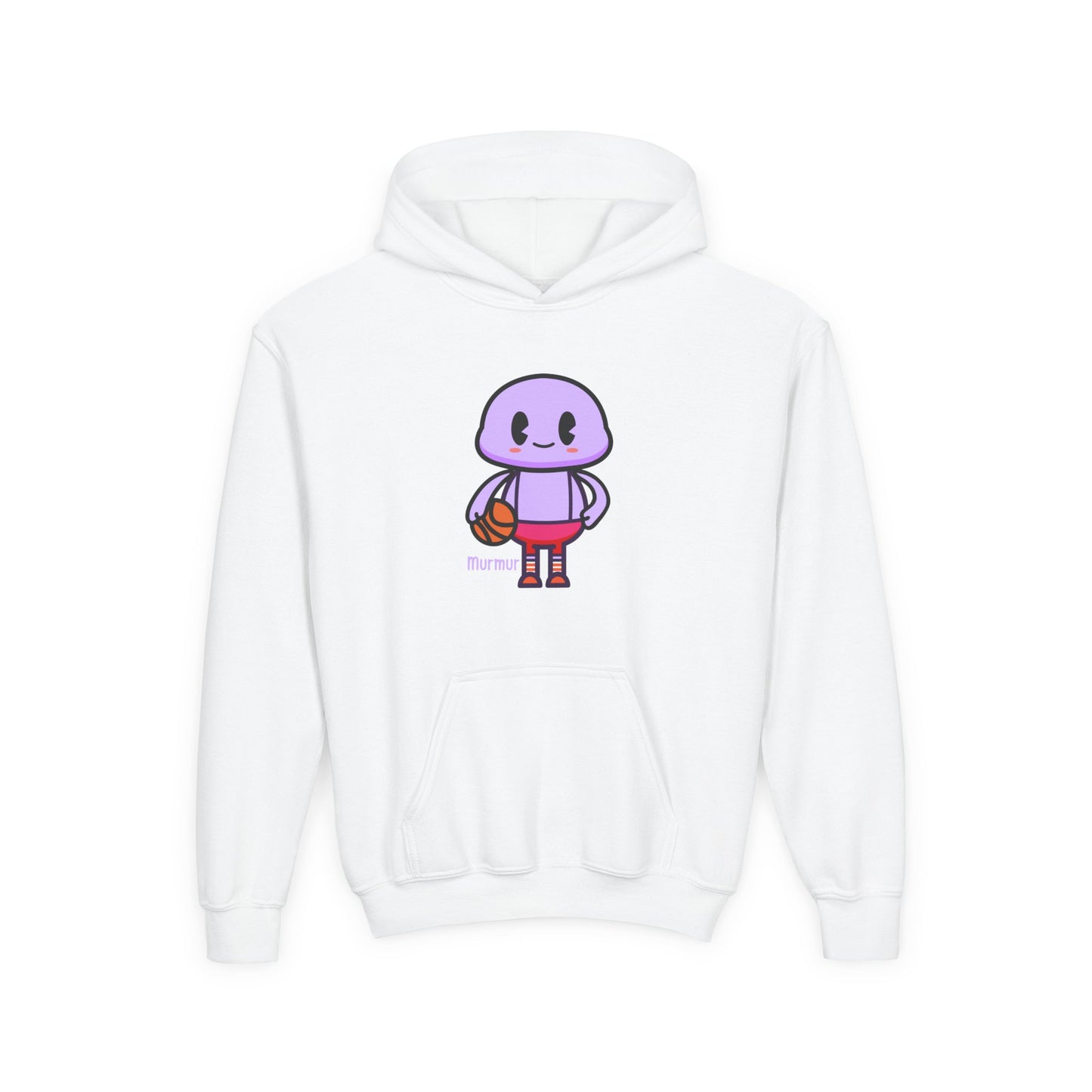 Murmur Shoots Hoops Youth Hoodie – Fun Character Sports Sweatshirt for Basketball Kids