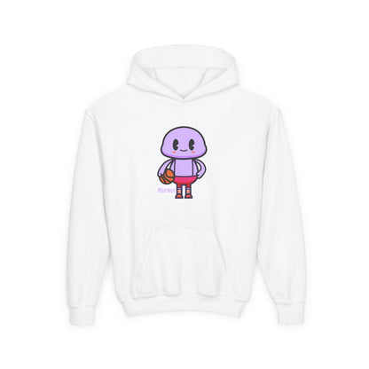 Murmur Shoots Hoops Youth Hoodie – Fun Character Sports Sweatshirt for Basketball Kids