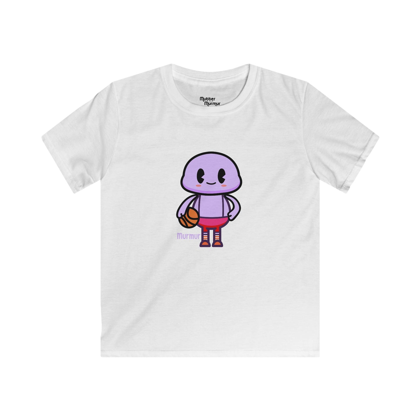 Murmur “Hoops” Youth Tee – Basketball Game Time Kids Shirt