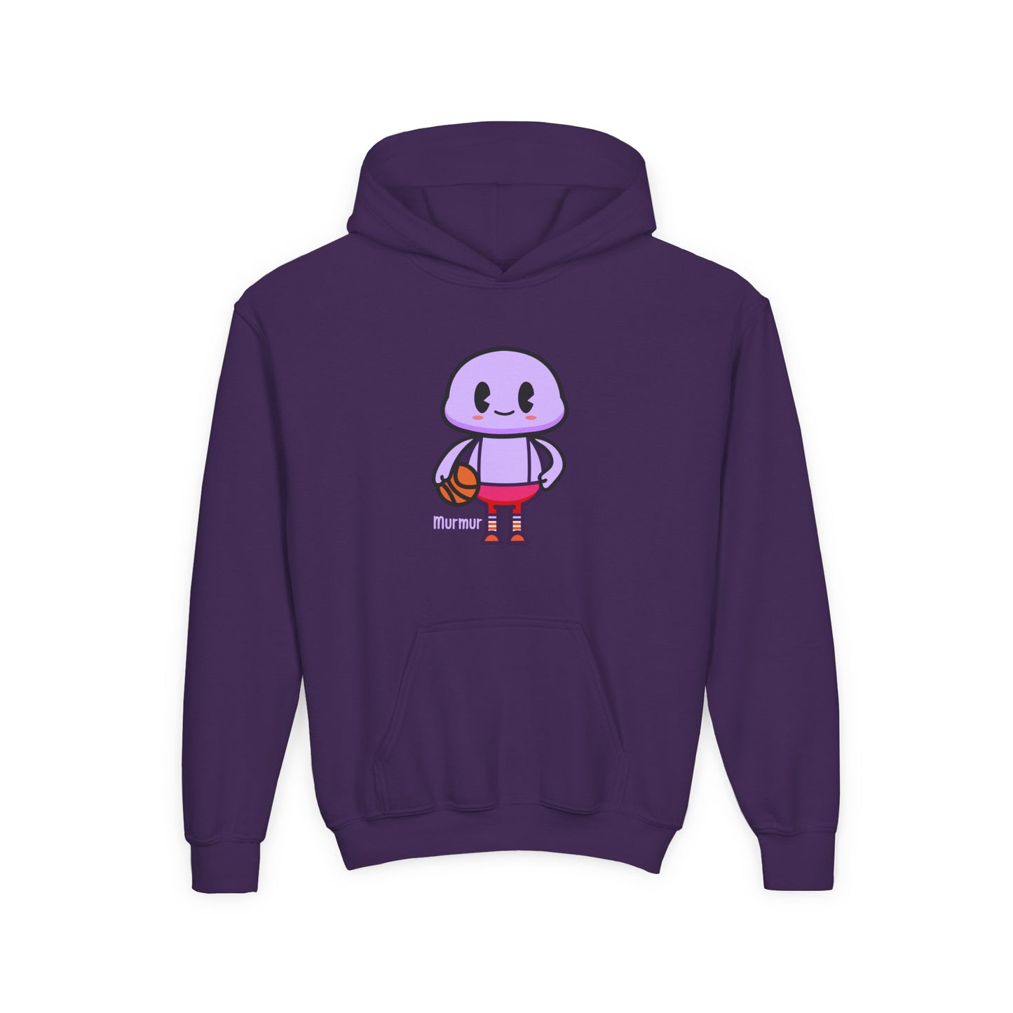 Murmur Shoots Hoops Youth Hoodie – Fun Character Sports Sweatshirt for Basketball Kids
