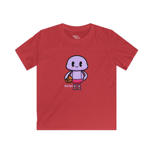 Murmur “Hoops” Youth Tee – Basketball Game Time Kids Shirt