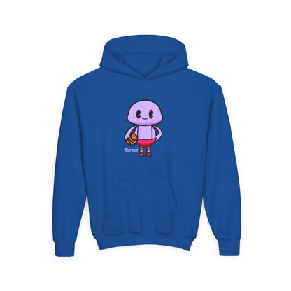 Murmur Shoots Hoops Youth Hoodie – Fun Character Sports Sweatshirt for Basketball Kids