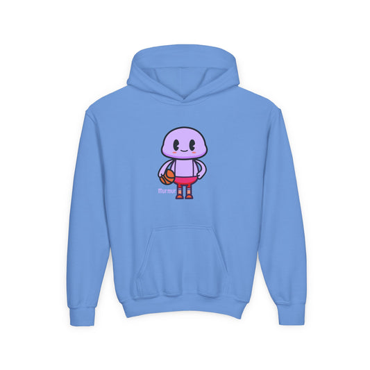 Murmur Shoots Hoops Youth Hoodie – Fun Character Sports Sweatshirt for Basketball Kids