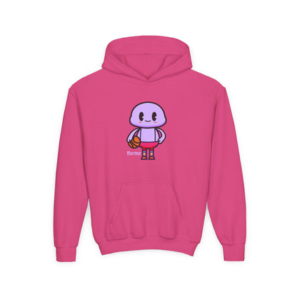 Murmur Shoots Hoops Youth Hoodie – Fun Character Sports Sweatshirt for Basketball Kids