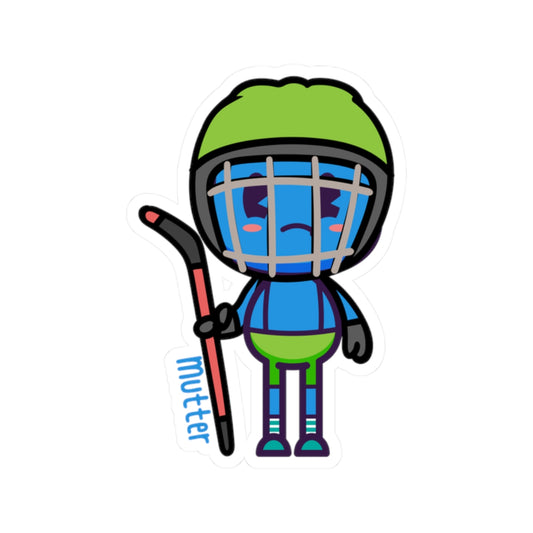 Character Sticker - Mutter Plays Hockey