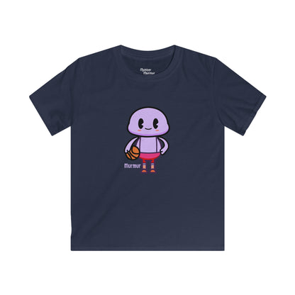 Murmur “Hoops” Youth Tee – Basketball Game Time Kids Shirt