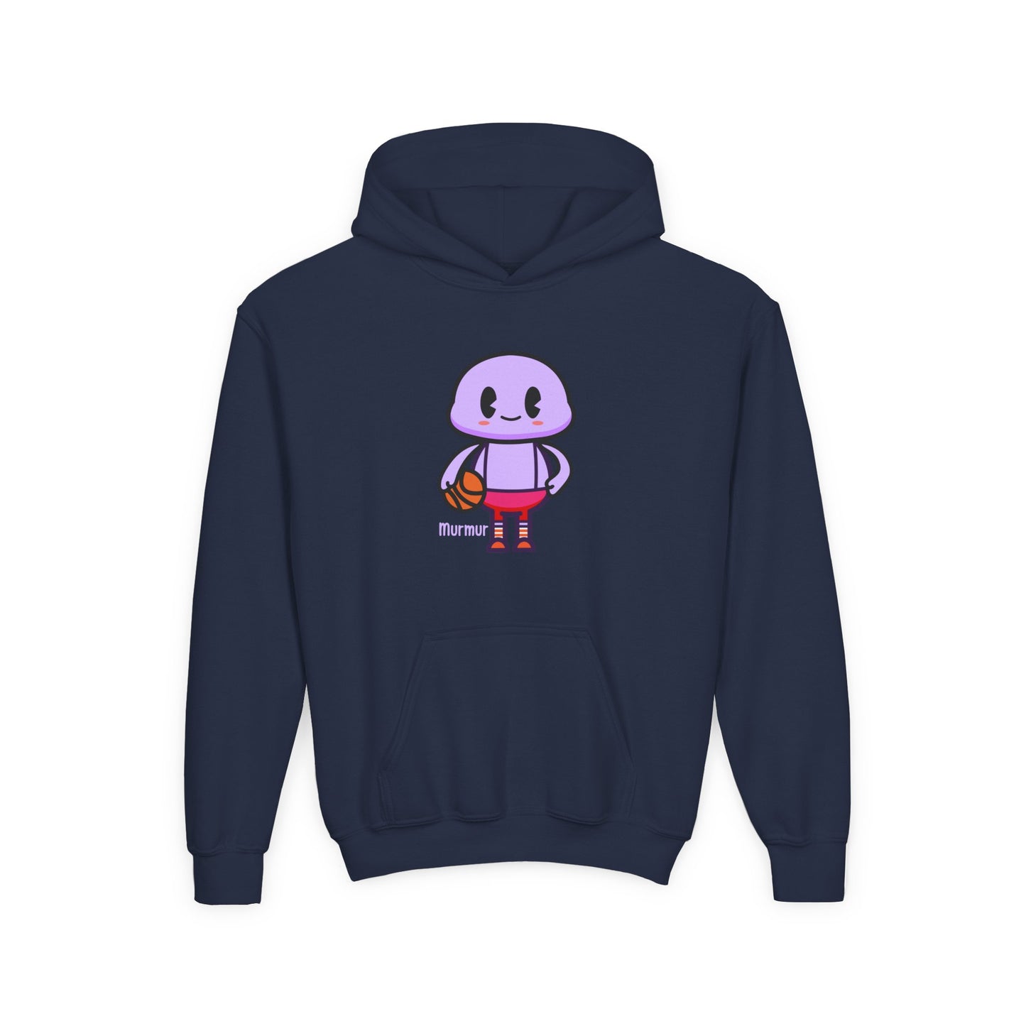 Murmur Shoots Hoops Youth Hoodie – Fun Character Sports Sweatshirt for Basketball Kids