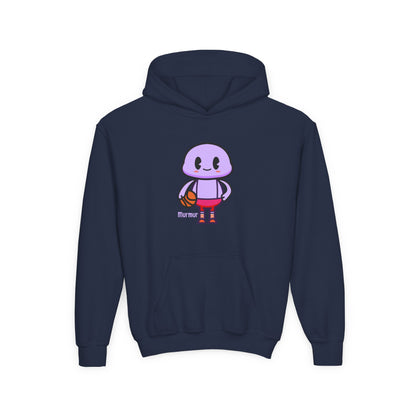 Murmur Shoots Hoops Youth Hoodie – Fun Character Sports Sweatshirt for Basketball Kids