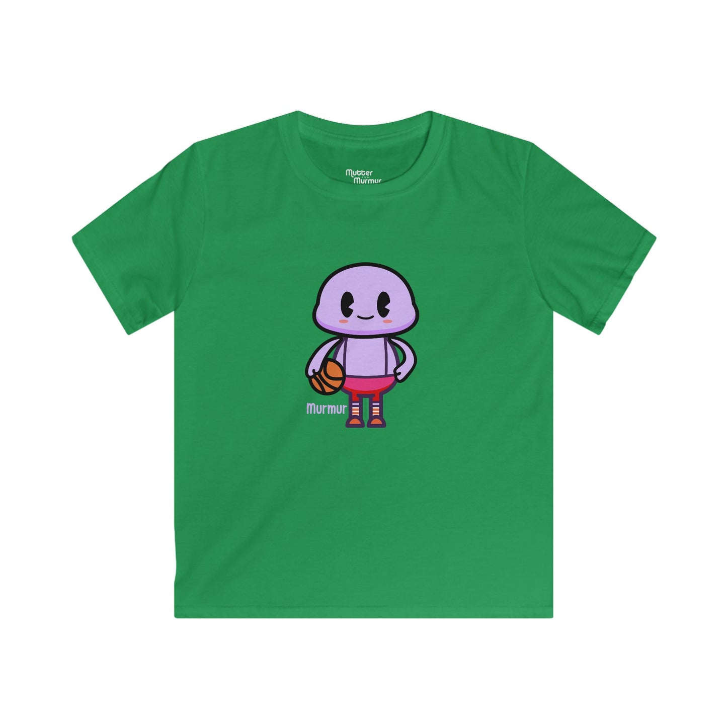 Murmur “Hoops” Youth Tee – Basketball Game Time Kids Shirt