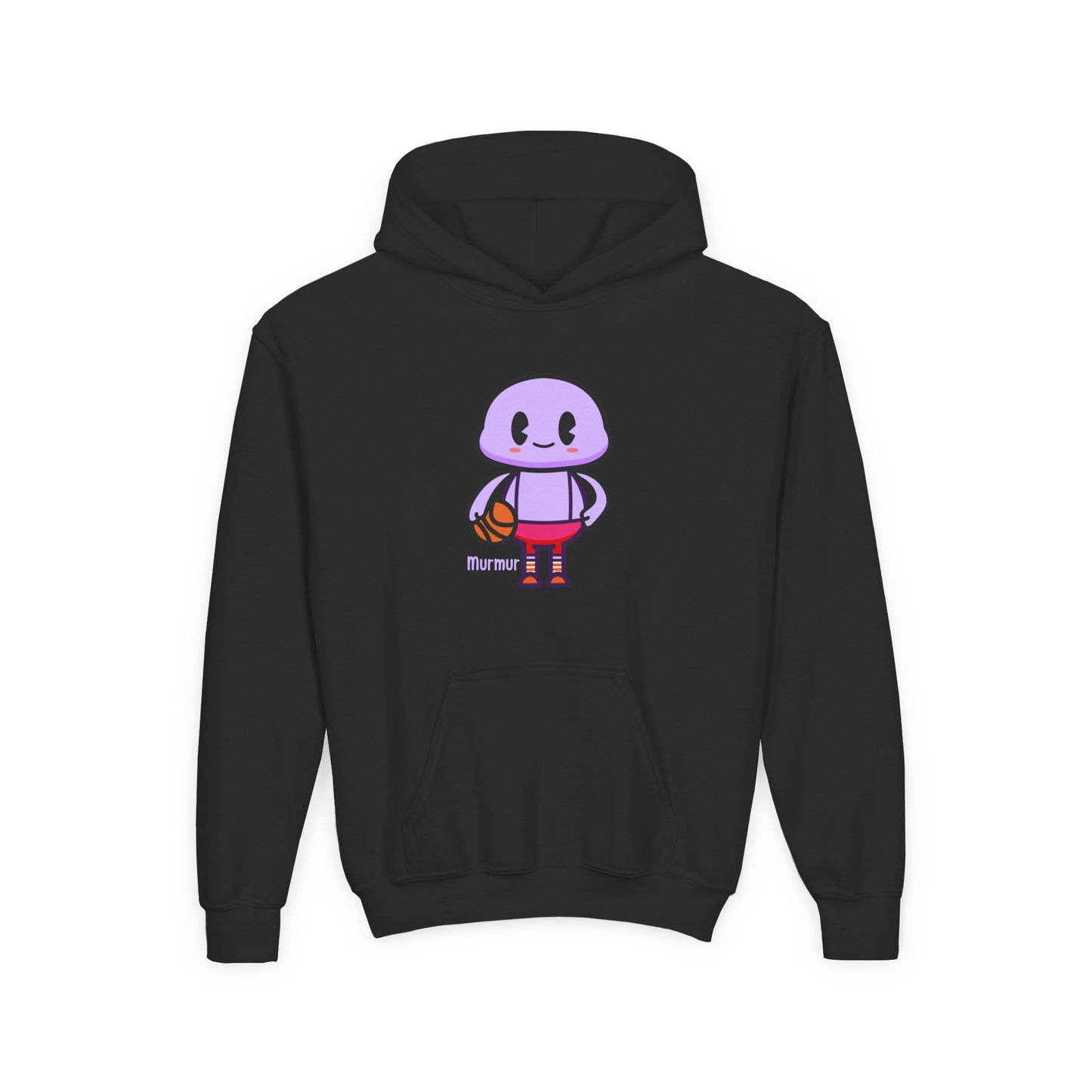 Murmur Shoots Hoops Youth Hoodie – Fun Character Sports Sweatshirt for Basketball Kids