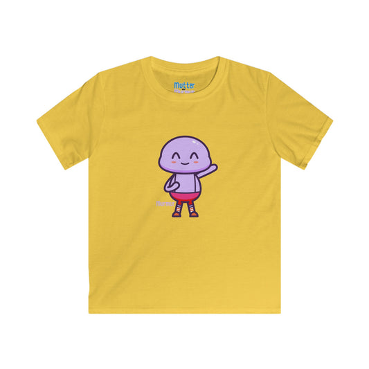 Murmur Waving Hello Youth Tee – Fun Character Kid T-Shirt