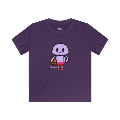 Murmur “Hoops” Youth Tee – Basketball Game Time Kids Shirt